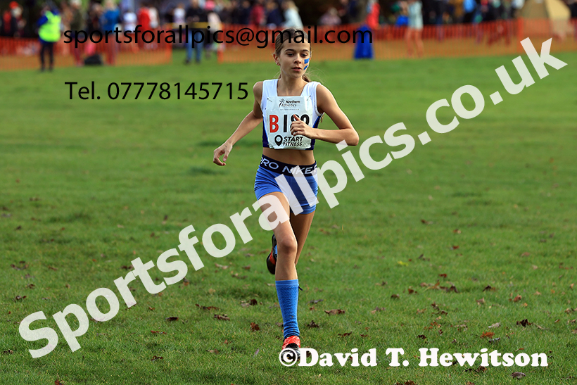 Girls under-13s, 2024 Northern Cross Country Relays, Graves Park, Sheffield.   Photo: David T. Hewitson/Sports for All Pics